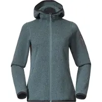 Bergans Sweatjacke Kamphaug Knitted Hoodie Damen Grey Sage-L