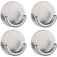 Wenko Wandhaken Rondo matt 4er Set Edelstahl, Wandhaken Mod. Rondo matt 4er Set Edelstahl | Gr.: onesize