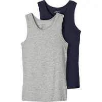 Name it Unterhemd - Noos - NkmTank - 2er-Pack - Grey Melange - - 9-10 Jahre (134-140) - Unterhemden