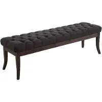 CLP Sitzbank Ramses Stoff Antik-Dunkel Dunkelgrau/150 cm