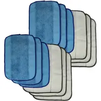 VHBW 12x Wischtuch kompatibel mit iRobot Mint Plus 5200, 5200c Wischroboter, Putzroboter - Nasswischtuch, Trockenwischtuch