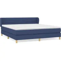 Syfax Boxspringbett mit Matratze Blau 180x200 cm Stoff