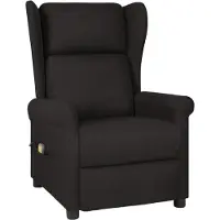 Syfax Massagesessel Schwarz Stoff