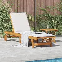 vidaXL Sonnenliege mit Tisch Massivholz Akazie 3325199