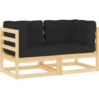 vidaXL Möbel Garten-Ecksofas 2 Stk. mit Kissen Massivholz Kiefer - Gartenstühle 807289