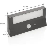 LINDBY LED-Solar-Außenwandleuchte Maresia, Sensor, anthrazit