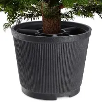 Kadax Weihnachtsbaumständer "Andel", Christbaumständer aus recycelten Kunststoff, Graphit, Baumhöhe bis 250 cm