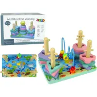 Lean Toys Holzbausteine Sortierer Meereswelt Perlen Edu (Spielzeug - Holzspielzeug)