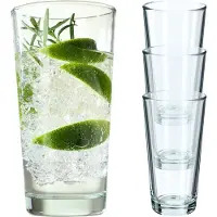 Kadax 4x Gläser 340ml für Getränke Getränke Wasser Glas Set Set