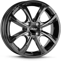 Oxxo 15 Zoll Alufelge TELESTO GLOSSY BLACK (OX10) 15"x5" 4x100 PCD ET32 60.10mm Felge Schwarz