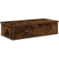 vidaXL Wandregal mit Schubladen Räuchereiche 60x28x15 cm Holzwerkstoff