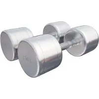 Gorilla Sports Kurzhanteln - 2er Set, 30 kg (2x15 kg) Gewichte, Rutschfest, gerändelt, Verchromter Stahl - Hantelset, Rundhanteln, Kurzhantelset