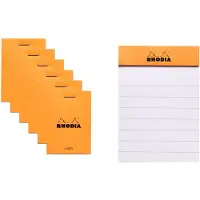 Rhodia 20x Gehefteter Notizblock No.10 5,2x7,5cm, 80 Blatt liniert 80g - Orange 10600C