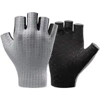 RockBros Breathable Short Finger Cycling Gloves, Size: XXL - Gray