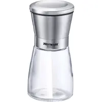 Westmark Gewürzmühle Edelstahl, 190 ml, Elegante Tischmühle ohne Mahlreste auf dem Tisch, 1 Streuer