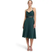 Vera Mont Cocktailkleid "Damen mit Wasserfallausschnitt" Ohne Tasche Stickerei