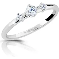 Modesi Silver ring with zircons M01011 - Circuit: 52 mm
