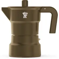 PEZZETTI Italienische Kaffeemaschine – – SOLIDEXPRESS – Aluminium – 3 Tassen – Khaki