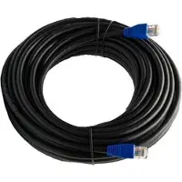 MutecPower CAT6 75m Außen Verwendung wasserdicht - CCA - Direct Burial Ethernet Netzwerkkabel - 250 MHz - Schwarz - 75 Meter mit kabelbinder