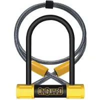 Onguard Schloss Bulldog, Hufeisenform, 90x140x13 mm + Kettenschloss, 1200x10 mm, 5 Schlüssel, Halterung