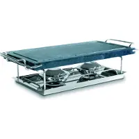 Ibili Grill -Oriente Medio, Marmor/Edelstahl, 37x18 cm, silber/grau