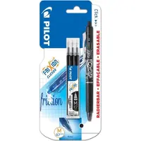 Pilot Pen Kugelschreiber. FriXion Clicker schwarz 0,7 + Nachfüllungen