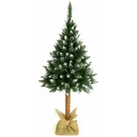 Kaemingk Künstlicher Weihnachtsbaum auf schneebedecktem Stamm, 220 cm