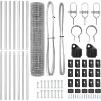 vidaXL Bodenmontierter Euro-Zaun 10 x 1,5 m Verzinkter Stahl Silber