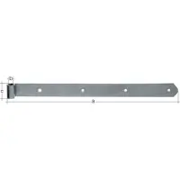 GAH Alberts Ladenband Breite 60 mm Länge 1200 x 60 mm Stärke 8 mm Stahl feuerverzinkt Ø 20 mm abgerundet