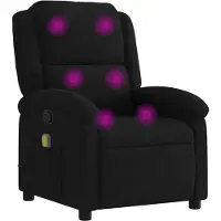 vidaXL Massage-Relaxsessel, schwarzer Samt