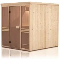 FinnTherm Sauna Karina 1820 Naturbelassen 175 cm x 194 cm