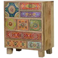 GINER Y COLOMER Kommode aus Mangoholz handbemalt mehrfarbig in Multicolored | Gr.: onesize