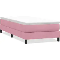 Syfax Boxspringbett ohne Matratze Rosa 100x220 cm Samt