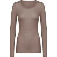 Mey Langarm-Shirt Serie Wool Love Deep Taupe | Größe 42/44