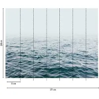 Profhome 382581-GU Fototapete Maritim Matt Blau Weiß 3,71 m x 2,8 m 0,53 m x 20,10 m 10,39 m2 Blau