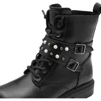 Marco Tozzi Damen Stiefeletten zum Schnüren mit weichem Innenfutter Blockabsatz,