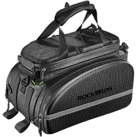 RockBros A6-6 Fahrradtasche für den Kofferraum, 35 l, mit ausklappbaren Taschen – Schwarz