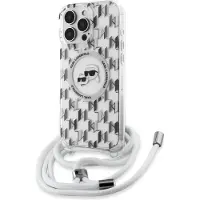 Karl Lagerfeld KLHMP16LHCKCKLCT iPhone 16 Pro 6.3" transparent hardcase IML Crossbody Monogram Ka