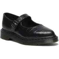 Dr. Martens Ballerinas Elphie MJ Mary Jane Shoe Black New Vibrance Croco damen
