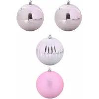 vidaXL Weihnachtskugel-Set 4-Tlg Rosa XXL 42018863