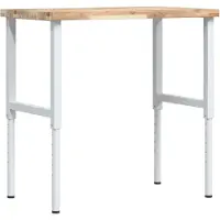 vidaXL Werkbank 100x60x(73-99,5) cm Massivholz Akazie Rechteckig