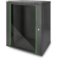 Digitus DN1916UECN, Wandmontiertes Regal, 16U, 60 kg, Sperrschloss, Ablageschienen, Verbessertes Kabelmanagement