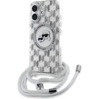 Karl Lagerfeld KLHMP16SHCKCKLCT iPhone 16 6.1" transparent hardcase IML Crossbody Monogram Karl &