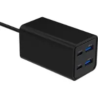 Gembird 4-Port 65W GaN USB PD Schnellladegerät in Schwarz