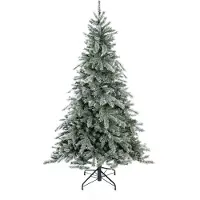 Evergreen künstlicher Weihnachtsbaum Fichte Frost grün/weiß 180 cm ohne Lichterkette