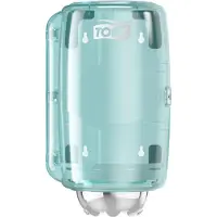 Tork Mini indvendig rulledispenser hvid og turkis M1 TORK Performance 658000 Hvid, Turkis 1 stk