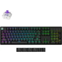 Keychron K10 HE, Verkabelt & Kabellos, USB + RF Wireless + Bluetooth, Magnetic-mechanical key switch, QWERTY, RGB-LED, Schwarz