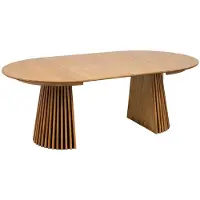 Ebuy24 Tokyo Esstisch inkl. 2 Zusatzplatten Ø120x120-160-200cm Eiche Furnier.