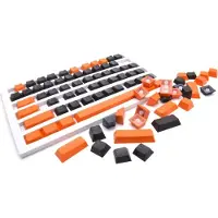 Dark Project Tastenkappen - KS-43 PBT Keycaps (ENG/RU/UA - Schwarz/Orange)