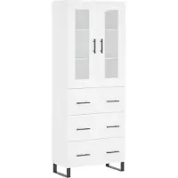 vidaXL Highboard Weiß 69,5x34x180 cm Holzwerkstoff